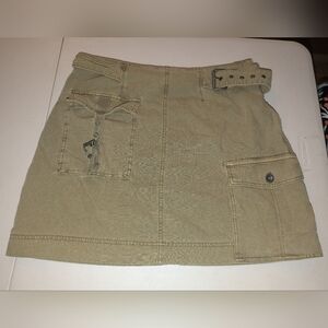 Green Cargo Skirt
